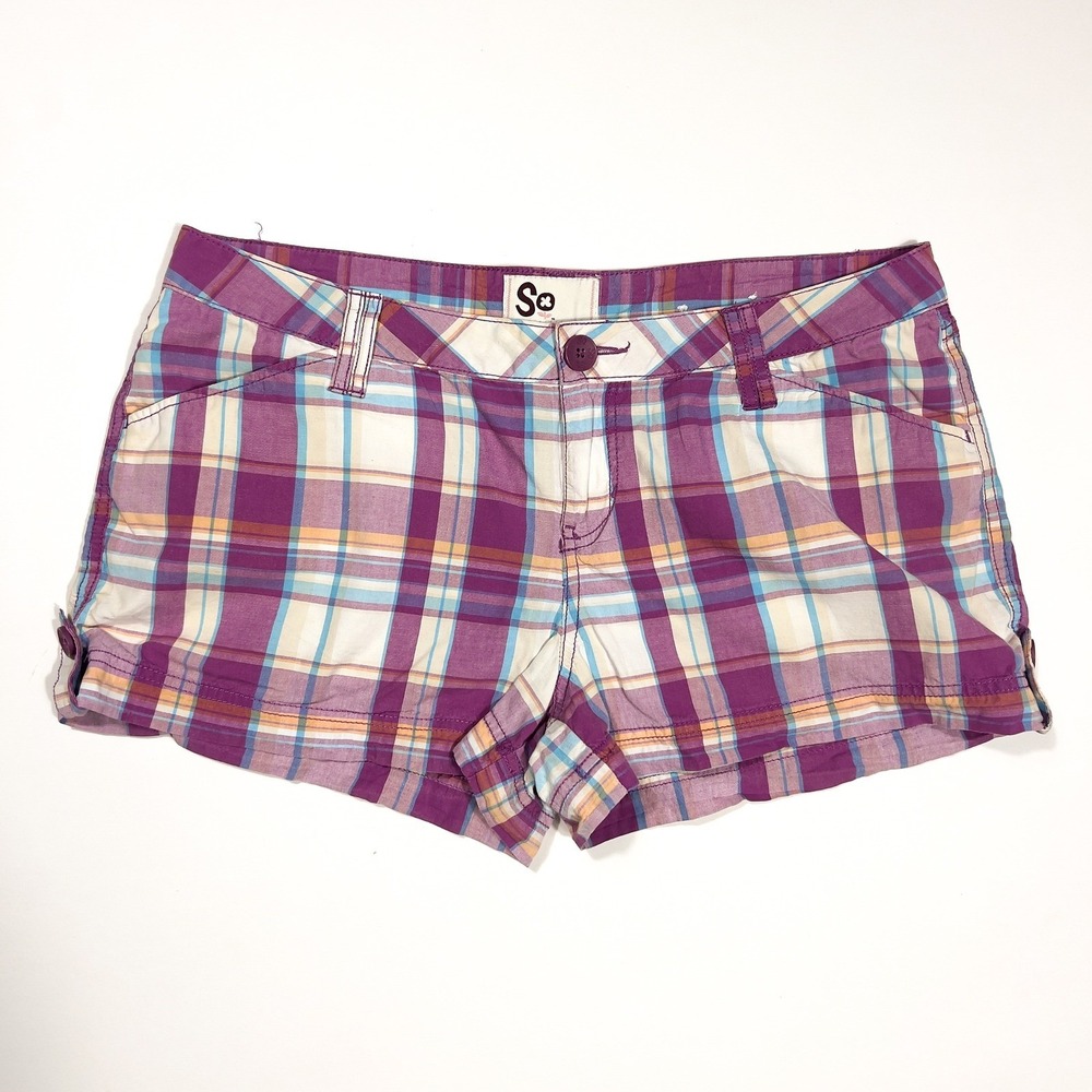 Y2K SO Plaid Micro Shorts